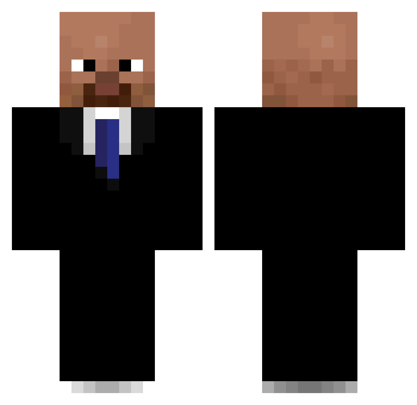voided00 Minecraft skin, front and back view
