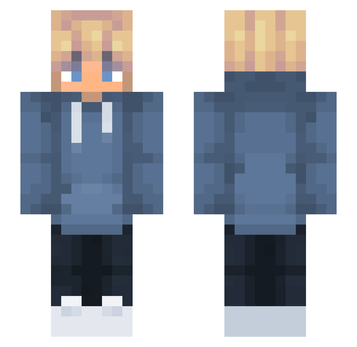 WolfVon11 Minecraft skin, front and back view