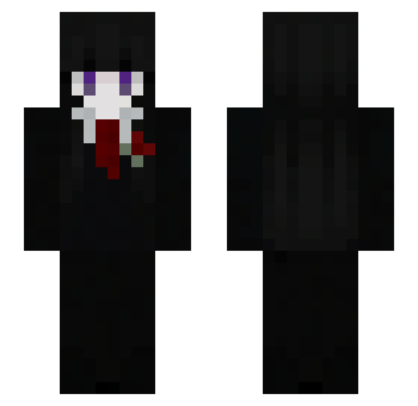 Yuno_What Minecraft skin, front and back view