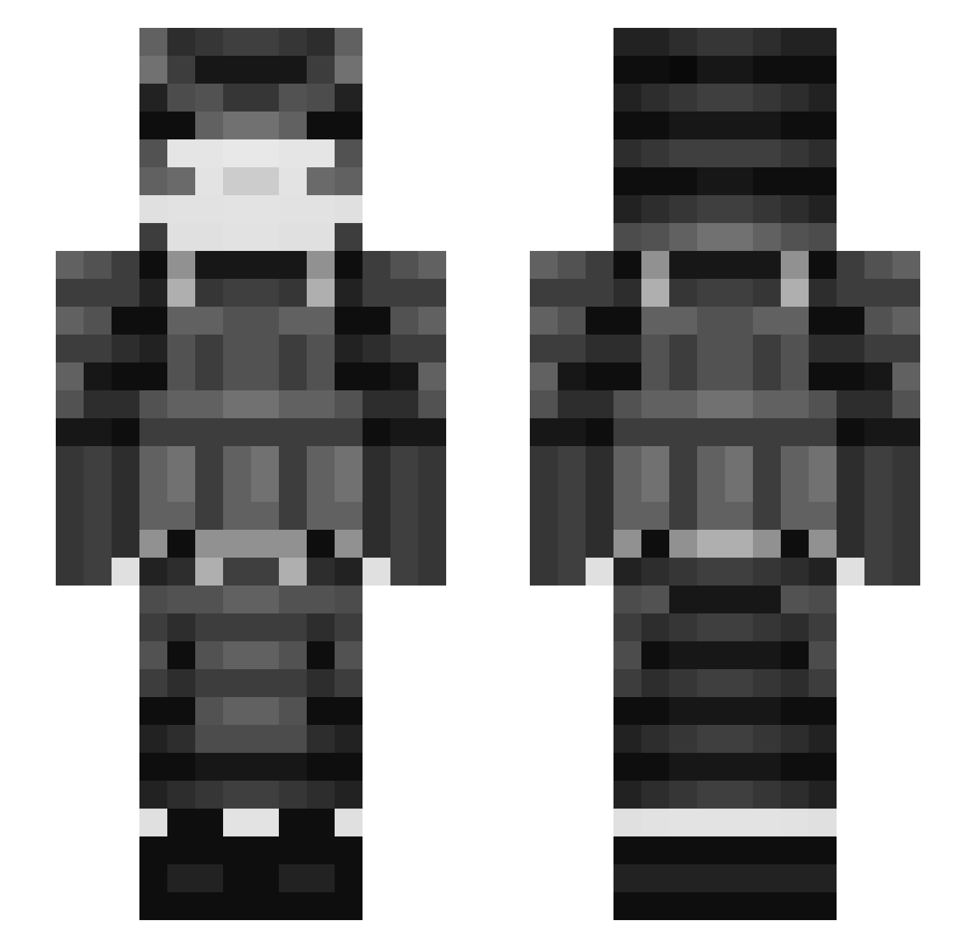 Pered0 Minecraft skin, front and back view