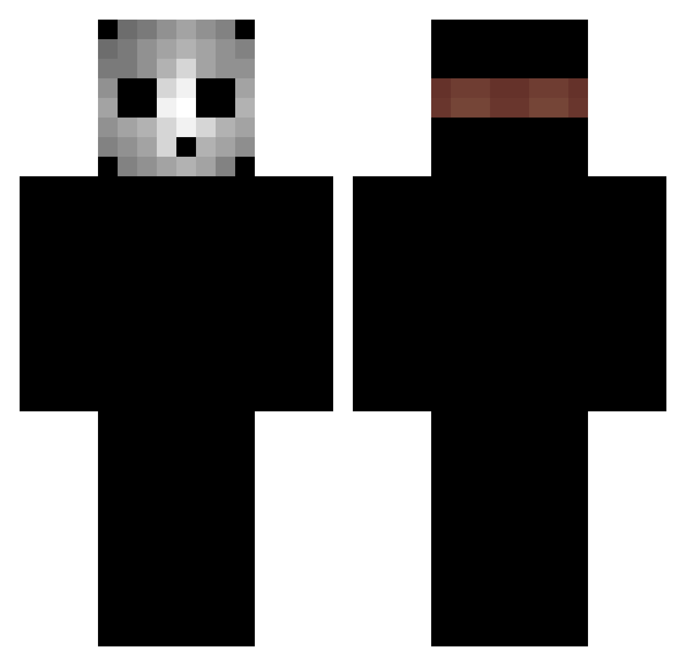ZISRON Minecraft skin, front and back view