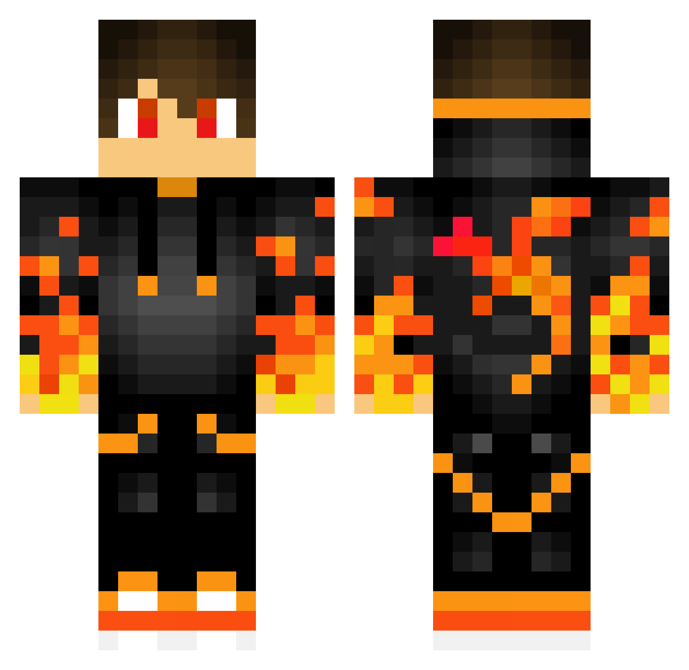 Totoristos Minecraft skin, front and back view