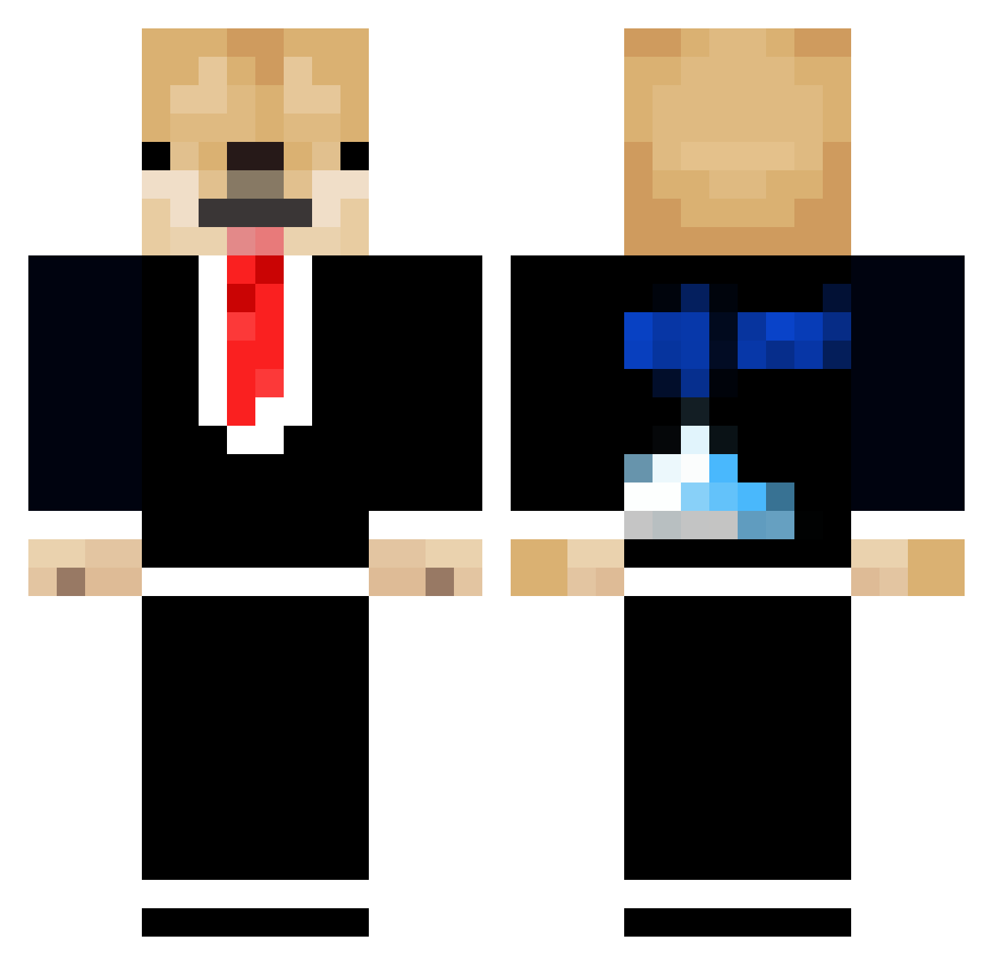 TheRealDorrito Minecraft skin, front and back view