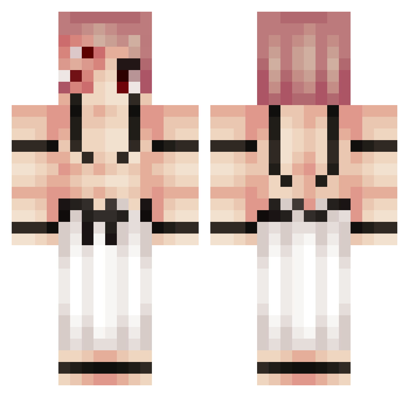 JackBuddy7 Minecraft skin, front and back view