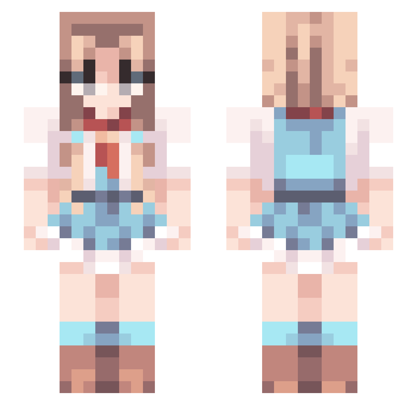 cyclownyo Minecraft skin, front and back view