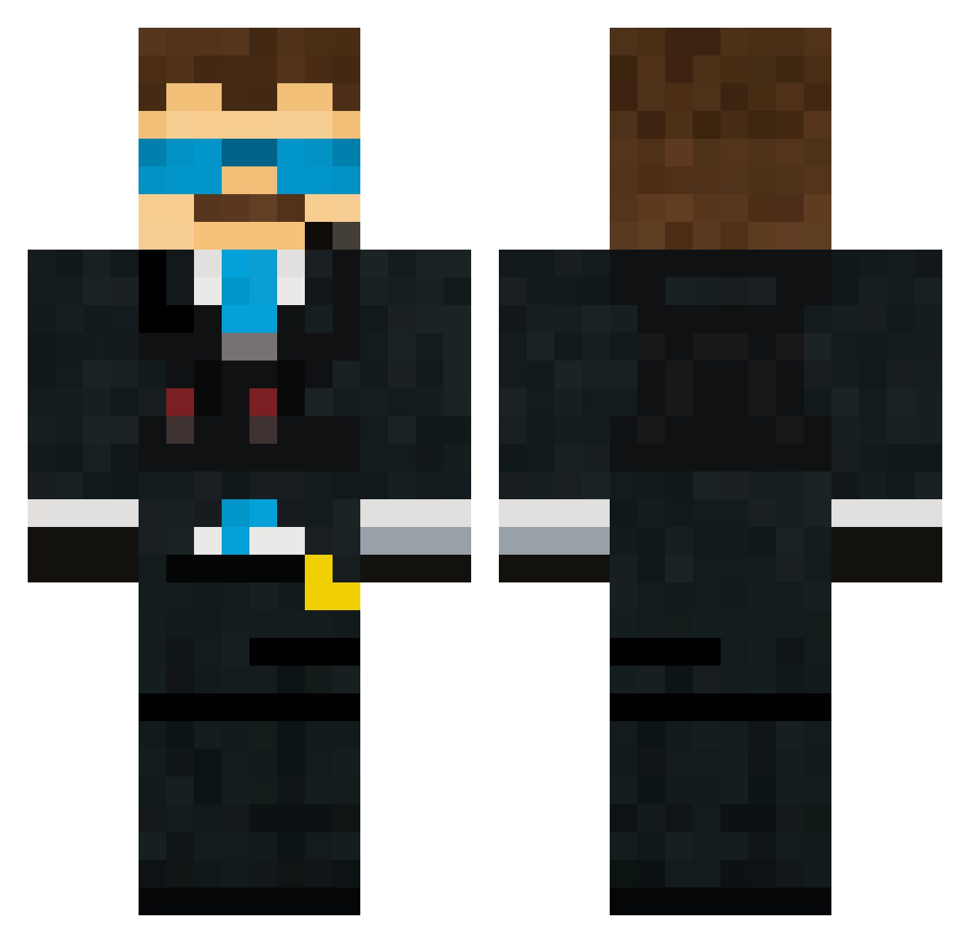 dooeyy Minecraft skin, front and back view
