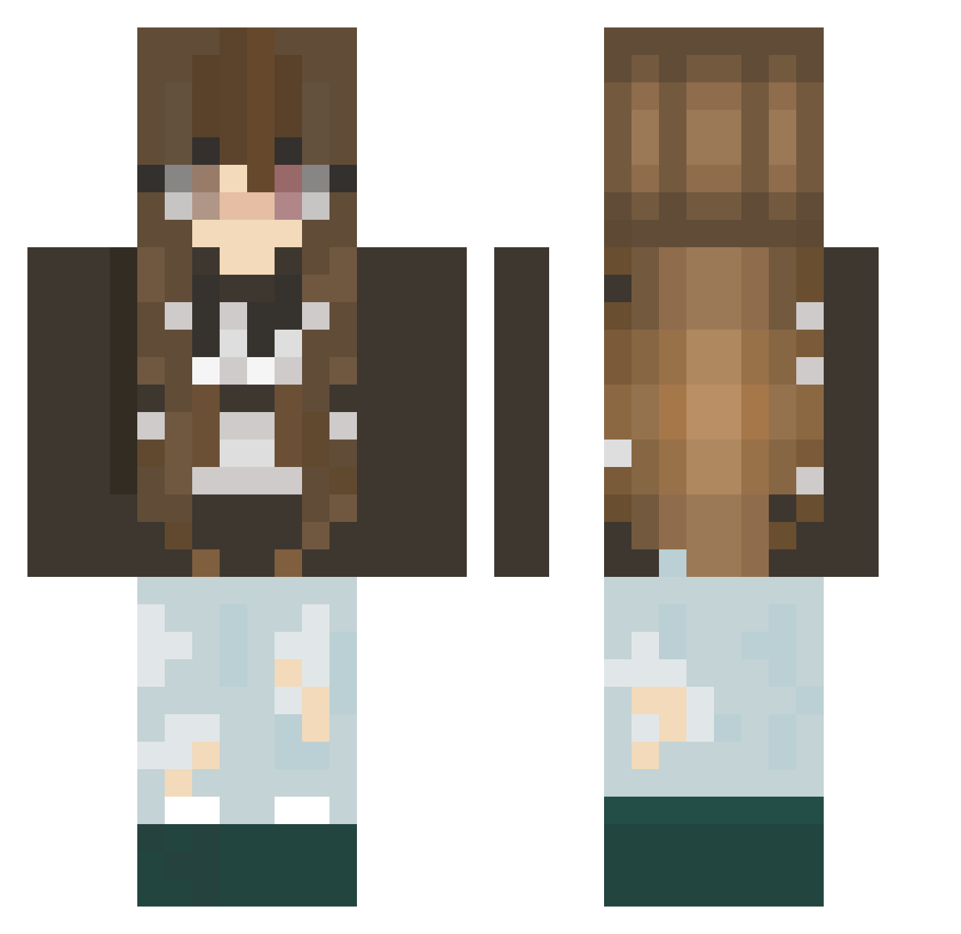 Cordi Minecraft skin, front and back view