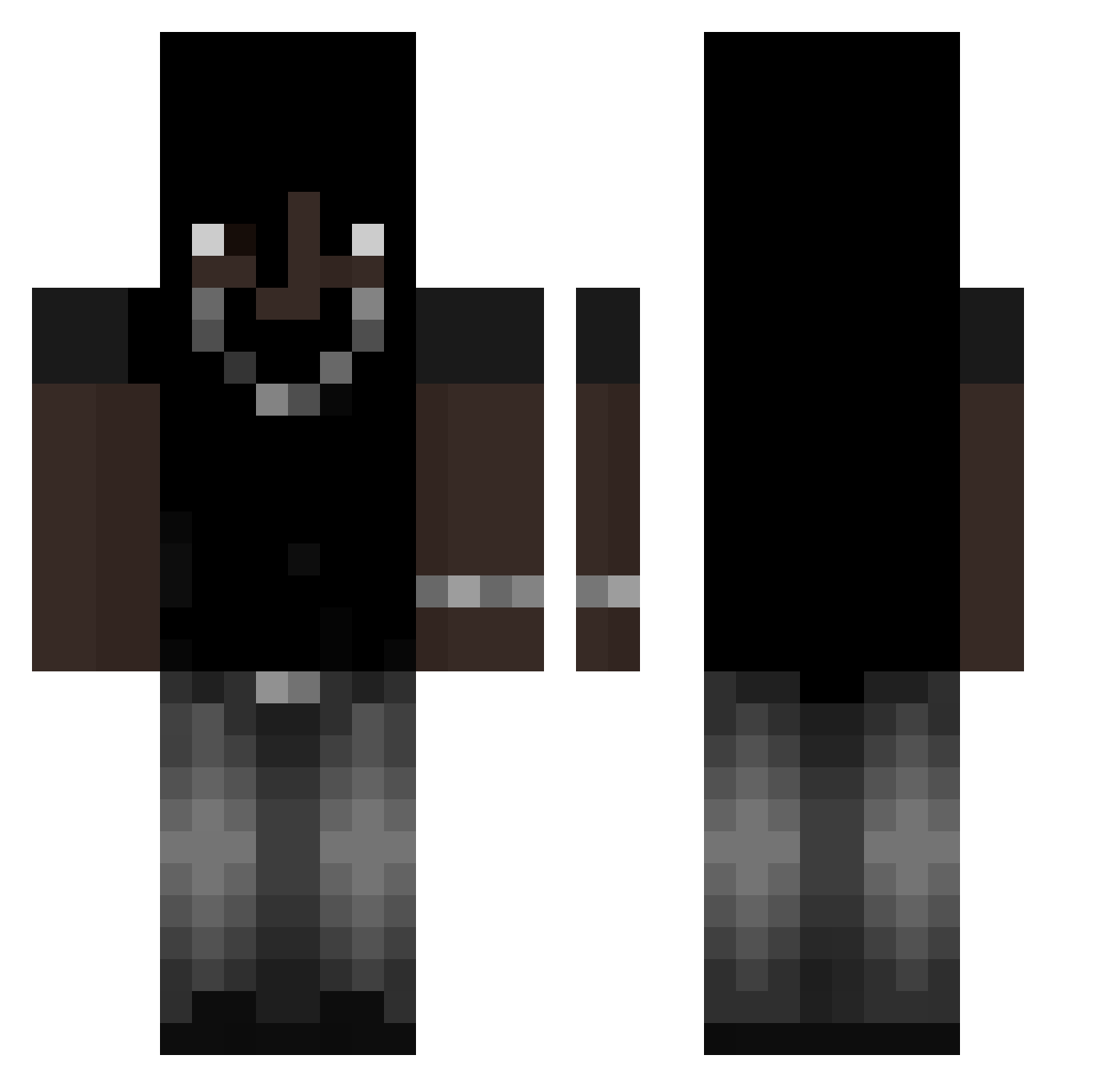 zaeclapnn Minecraft skin, front and back view