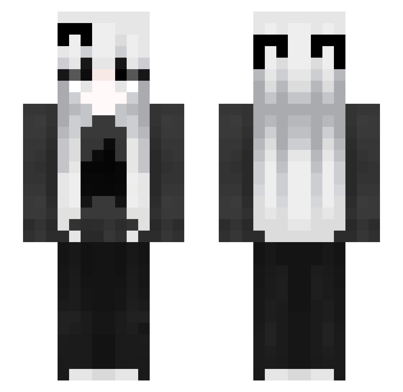 Waymark Minecraft skin, front and back view