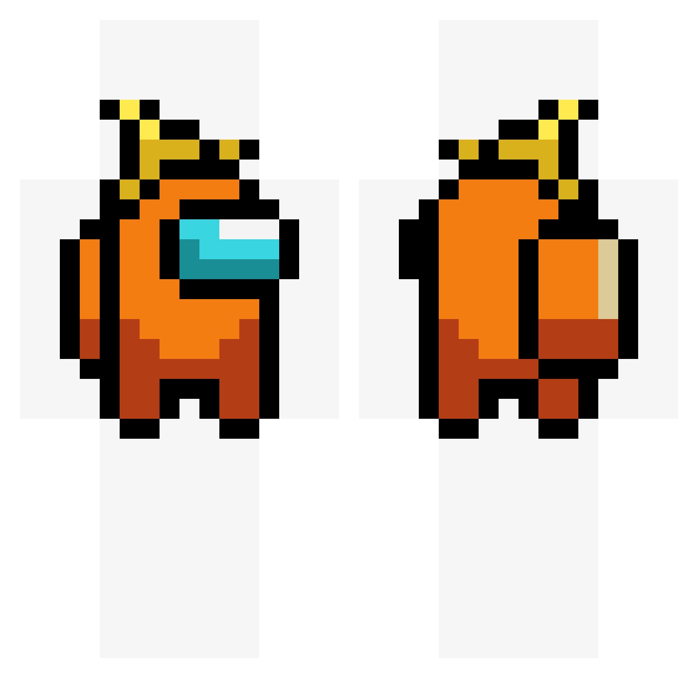 SalzigeSackfalte Minecraft skin, front and back view