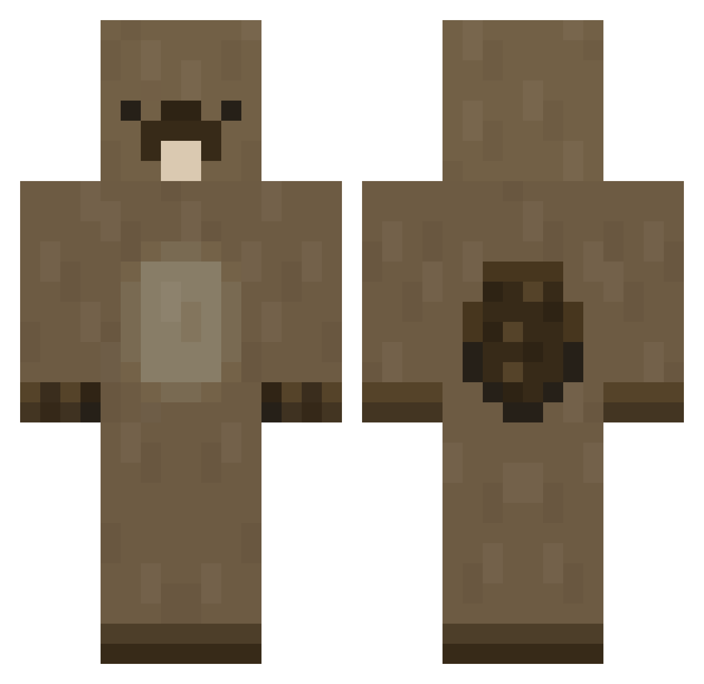 S4raSusu Minecraft skin, front and back view