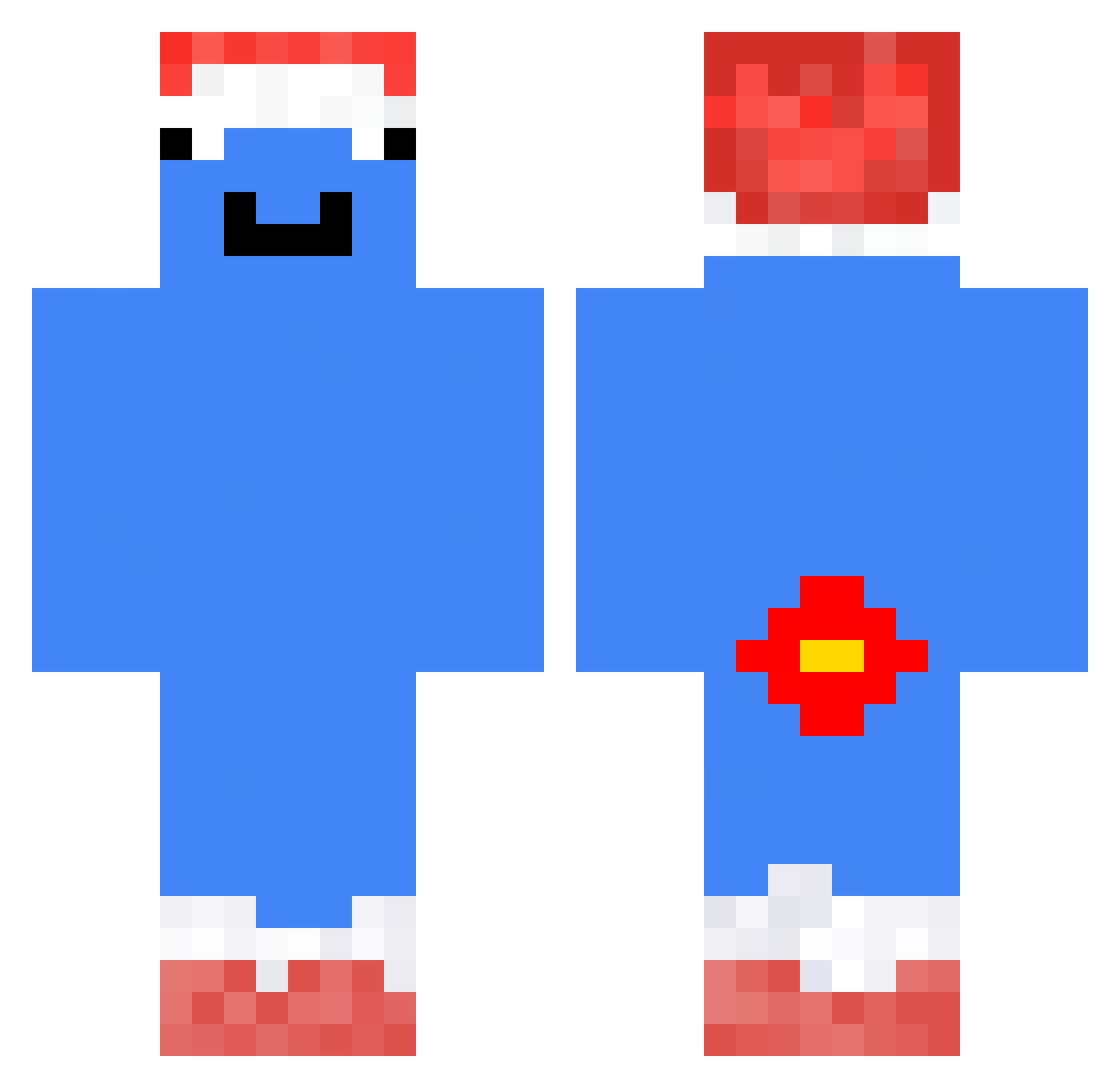 CoolHappyBoy Minecraft skin, front and back view