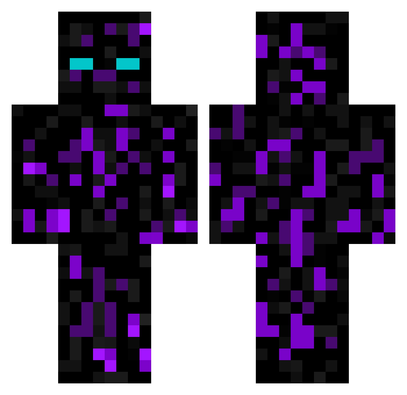 FentonCab Minecraft skin, front and back view