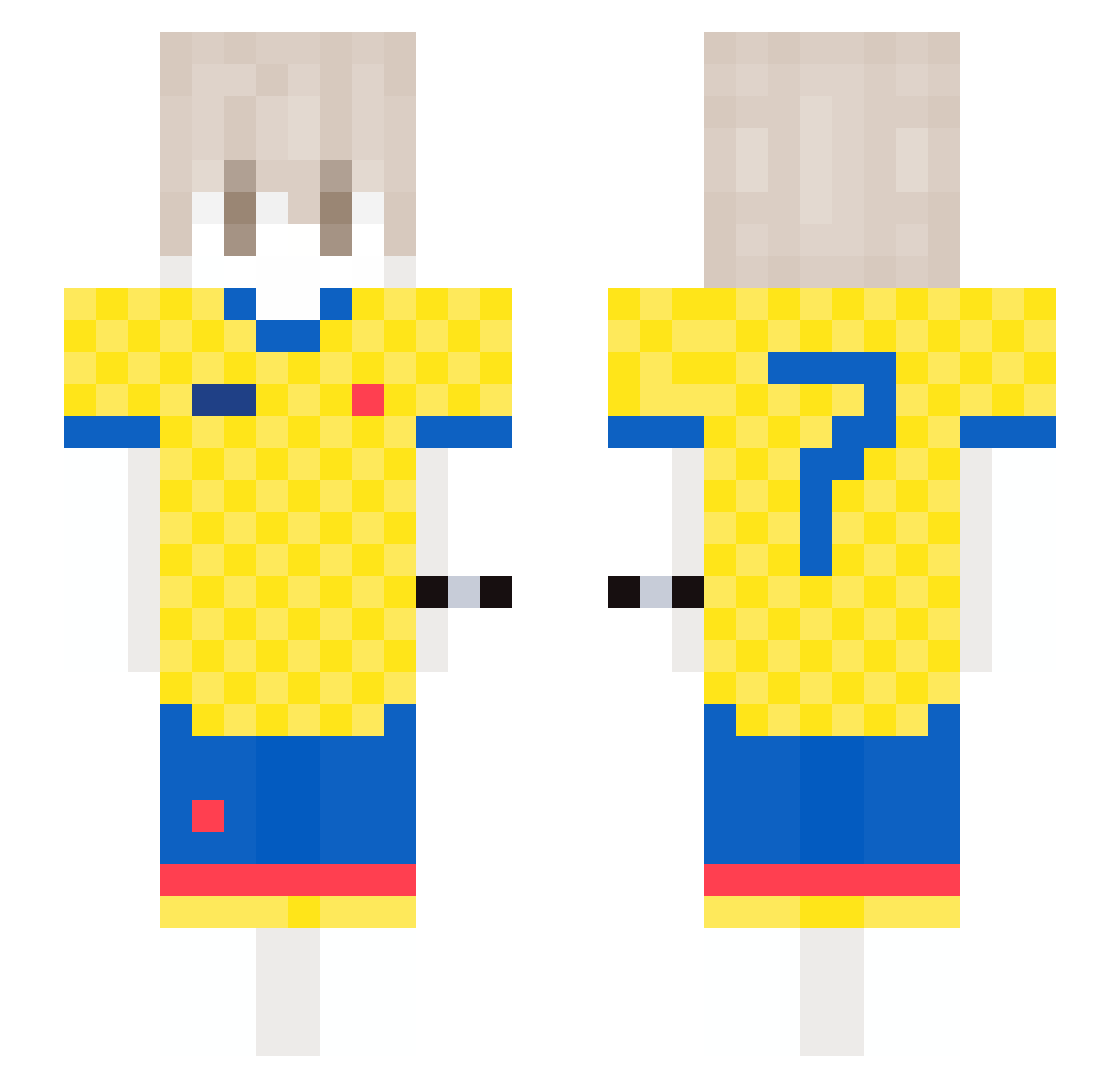 iWosecko Minecraft skin, front and back view
