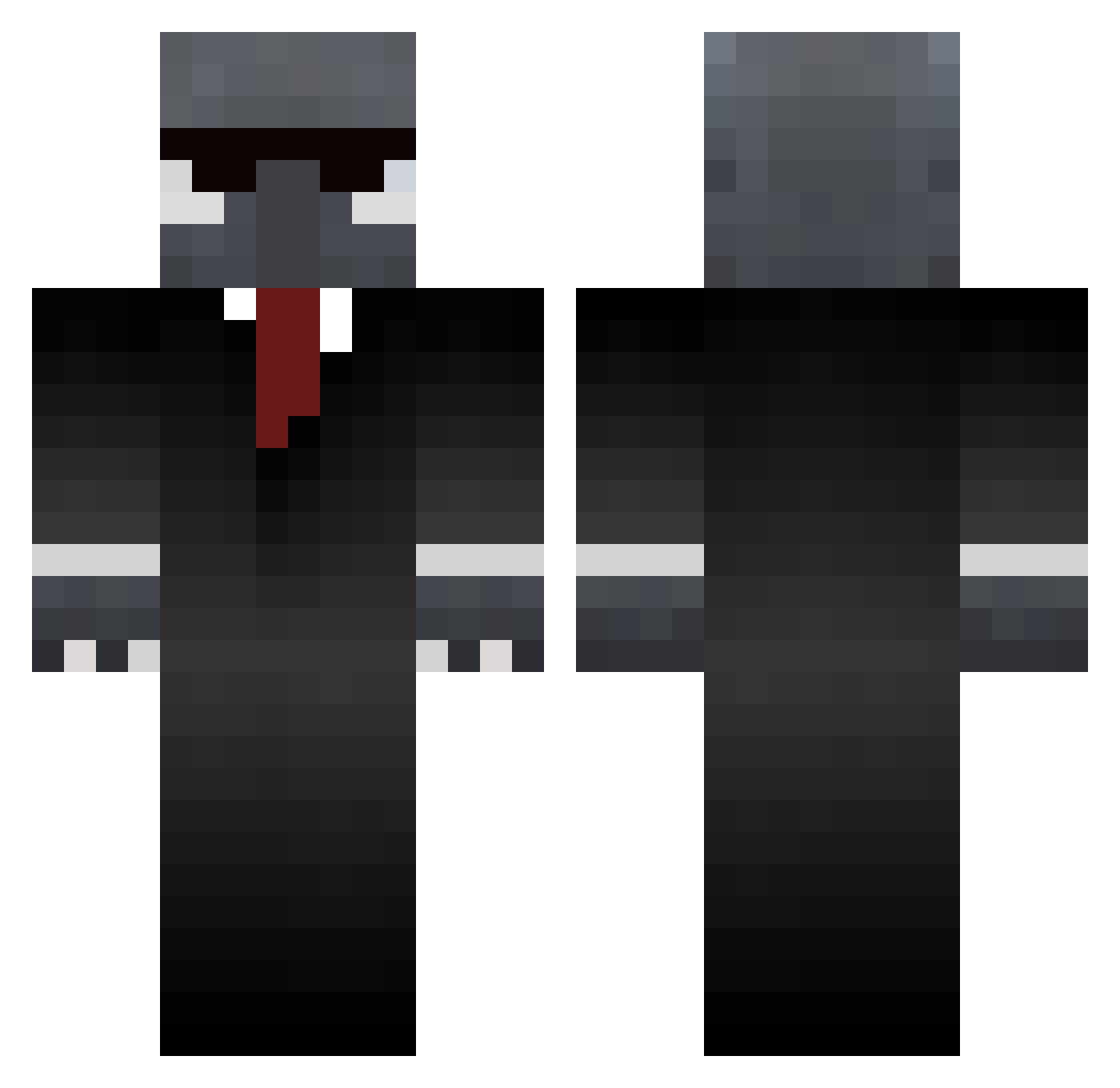 Tobsiheimer Minecraft skin, front and back view