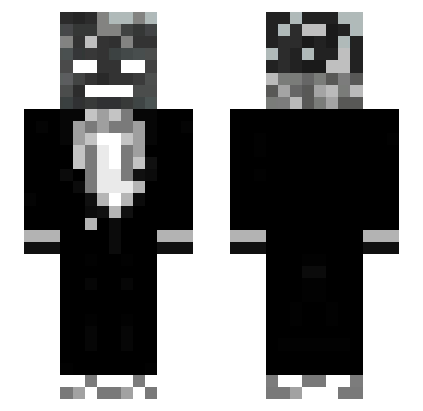 HerrNerroxx Minecraft skin, front and back view