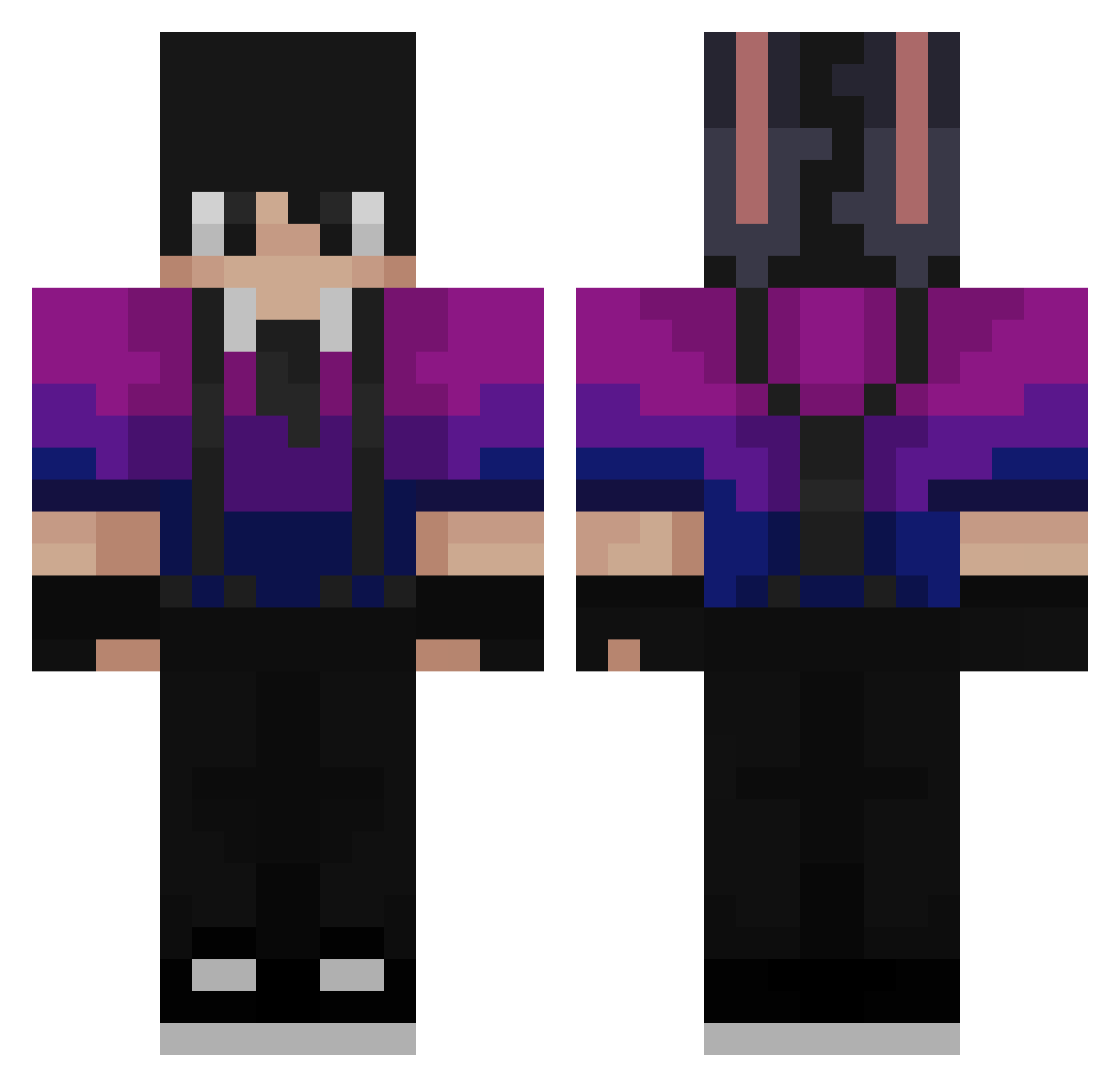 Welsh0144 Minecraft skin, front and back view