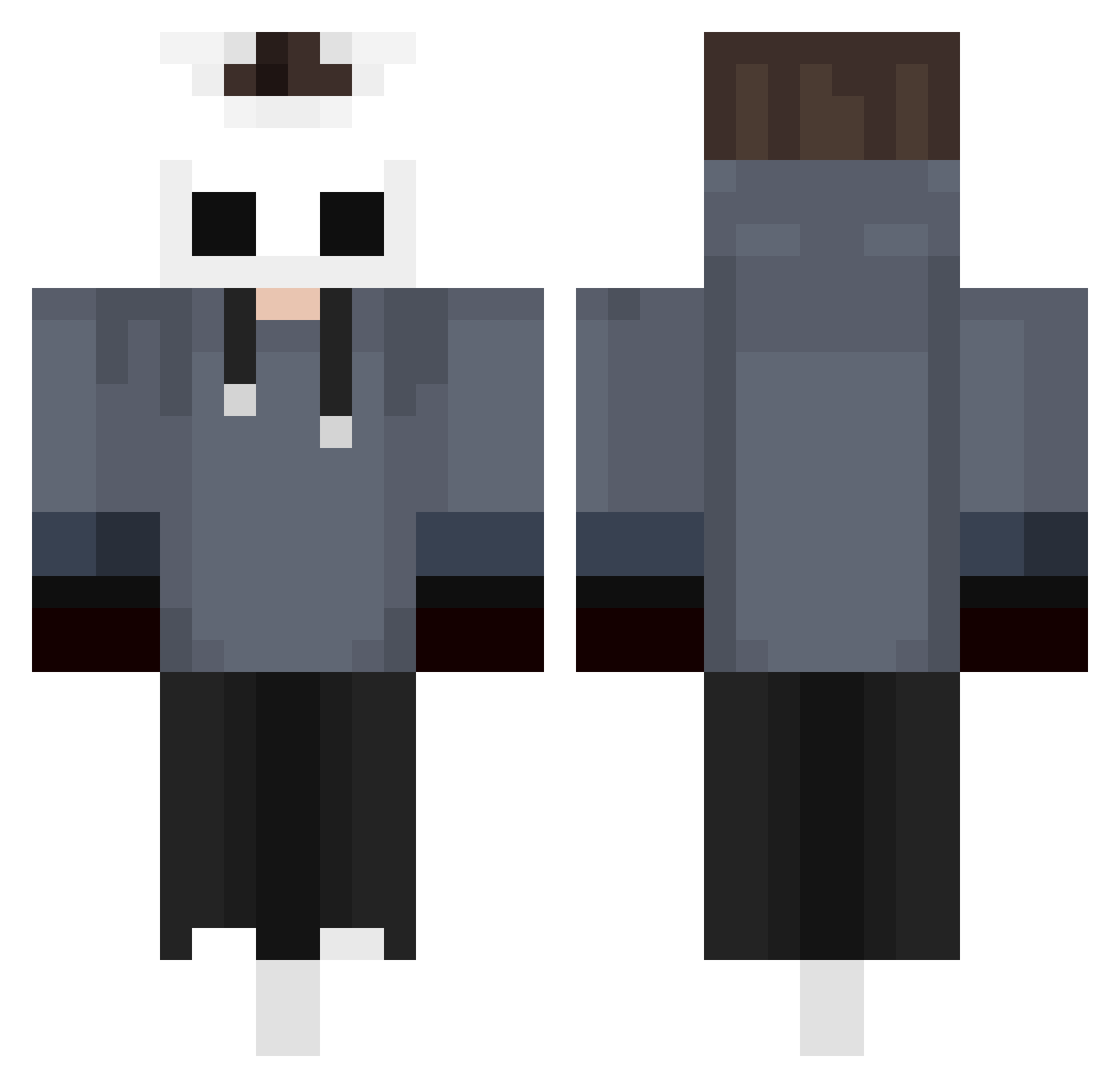 PatricTheLuffy Minecraft skin, front and back view