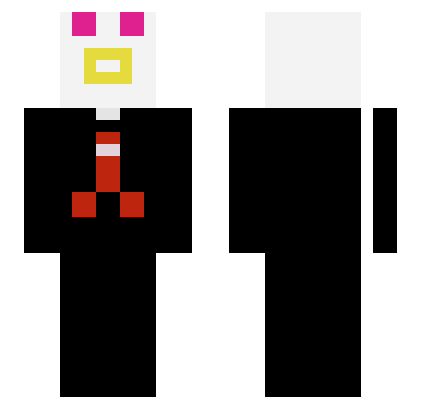 star4 Minecraft skin, front and back view