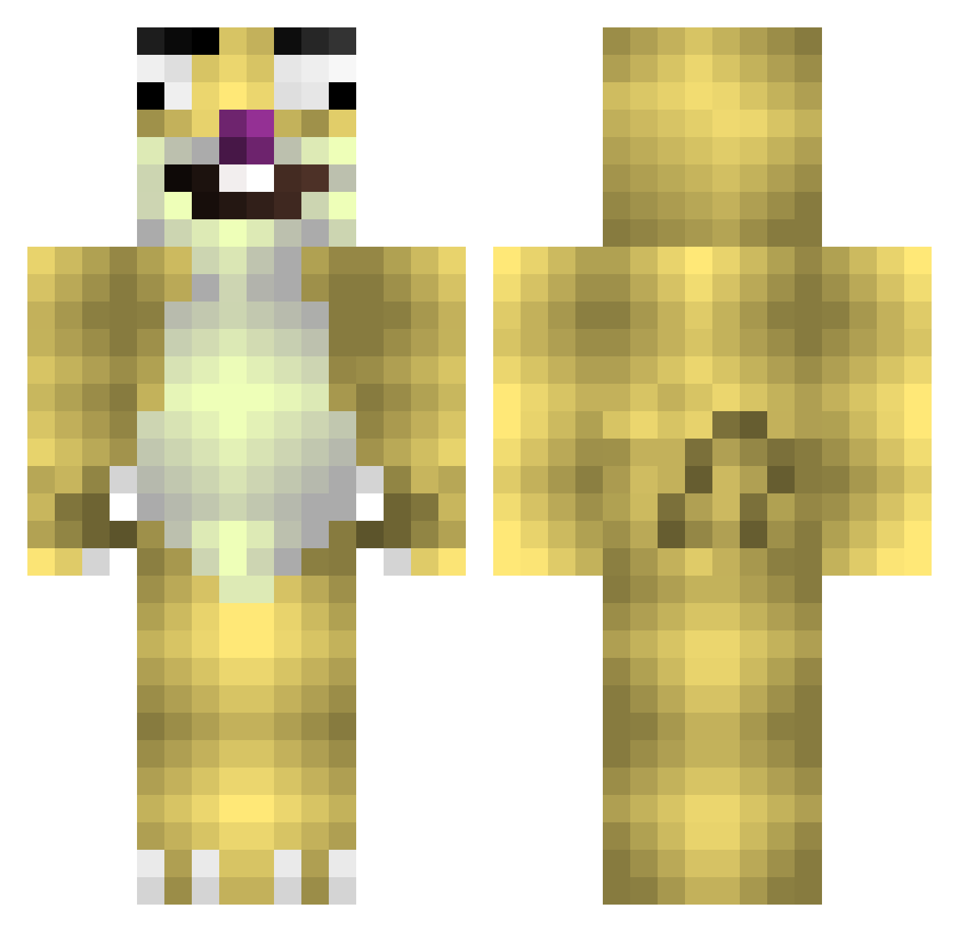 Amstaf_Areozol Minecraft skin, front and back view