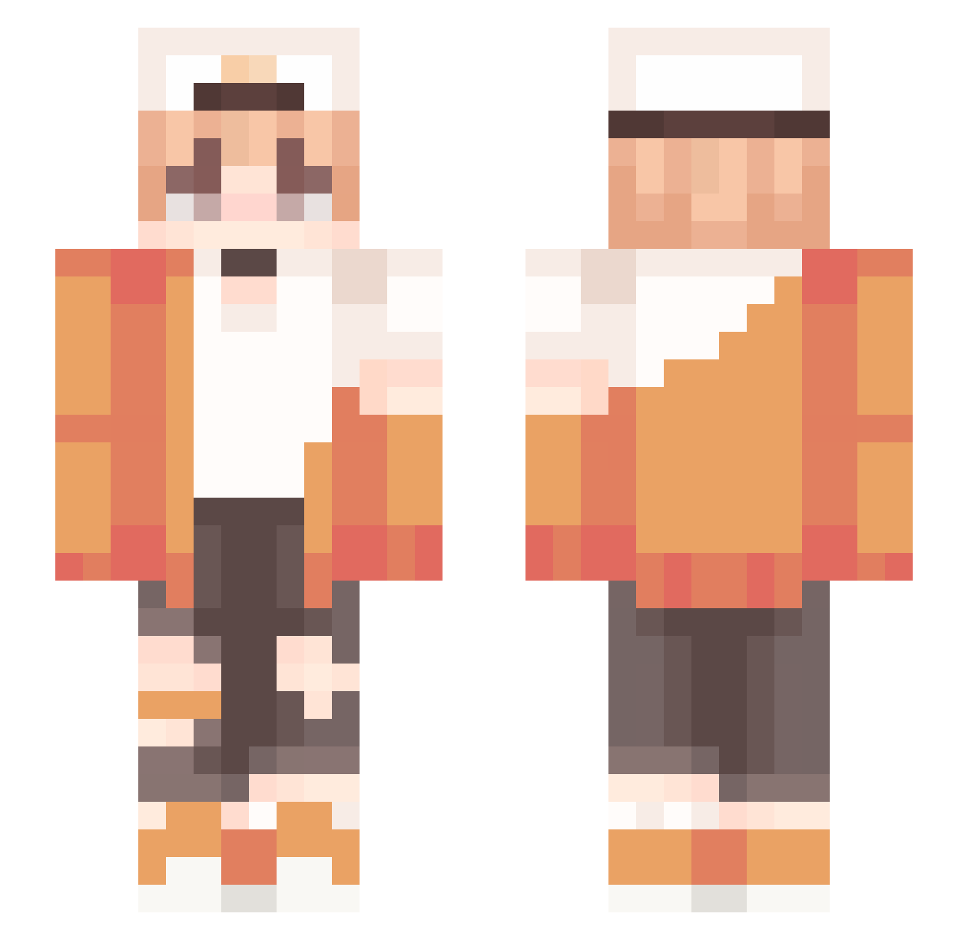ShanyaS_YT Minecraft skin, front and back view