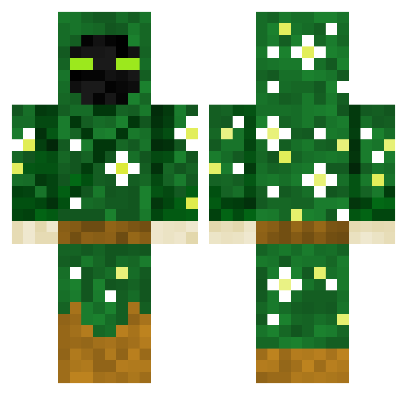 sSoopsy Minecraft skin, front and back view