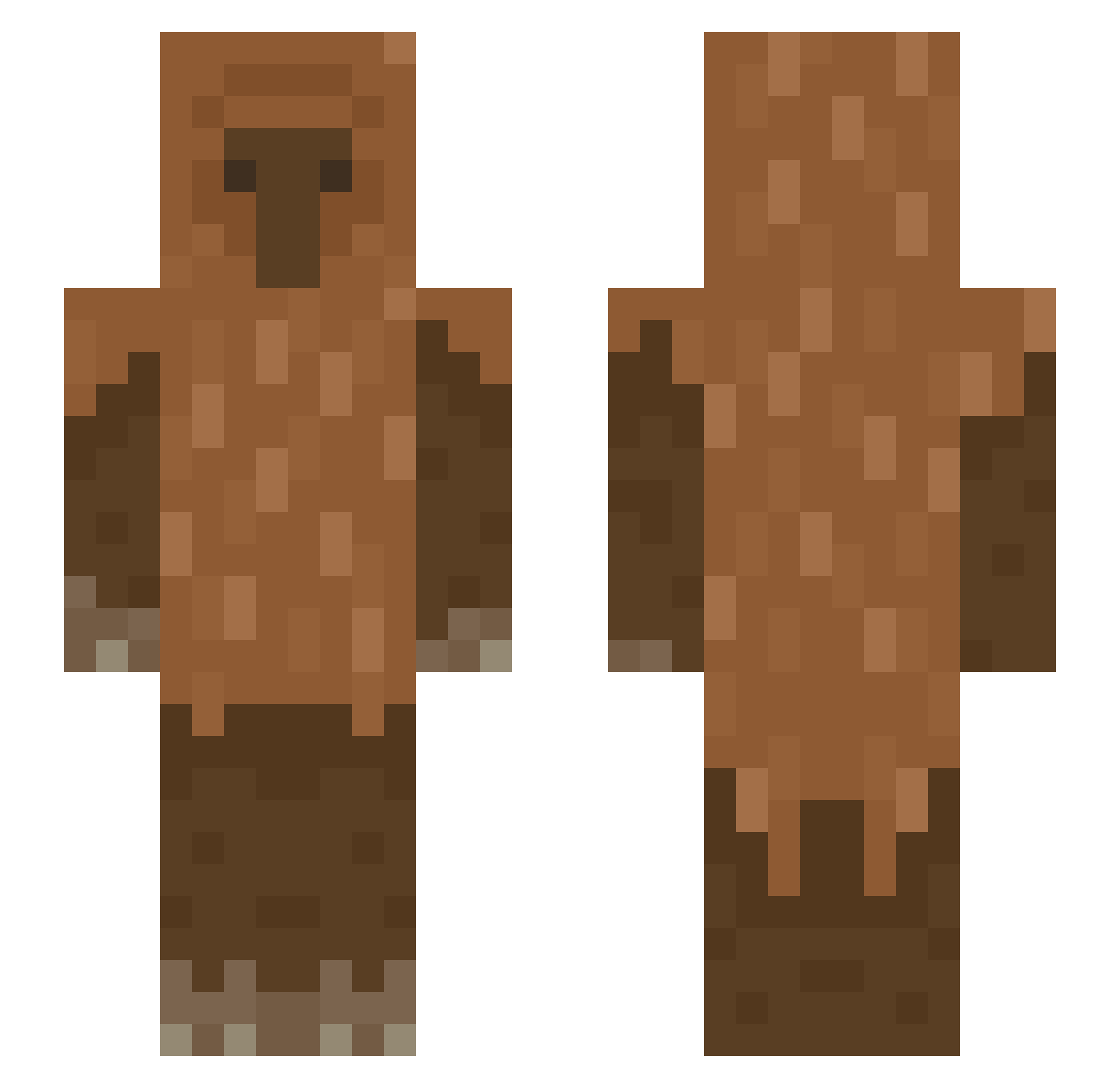 Ughet Minecraft skin, front and back view