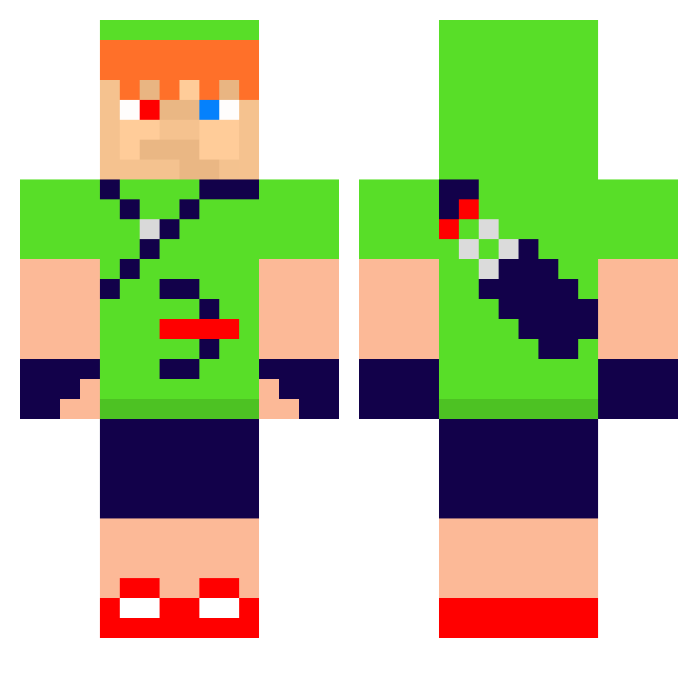 caiowilian Minecraft skin, front and back view