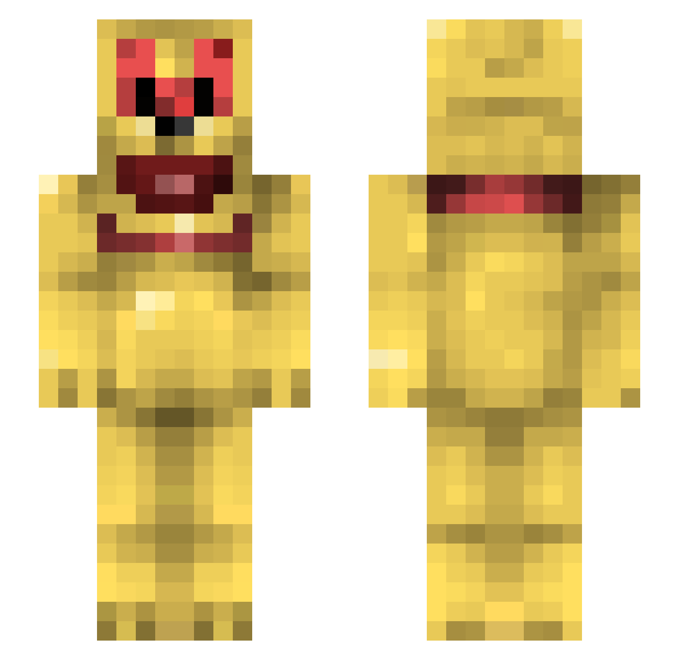 teddytimmie Minecraft skin, front and back view