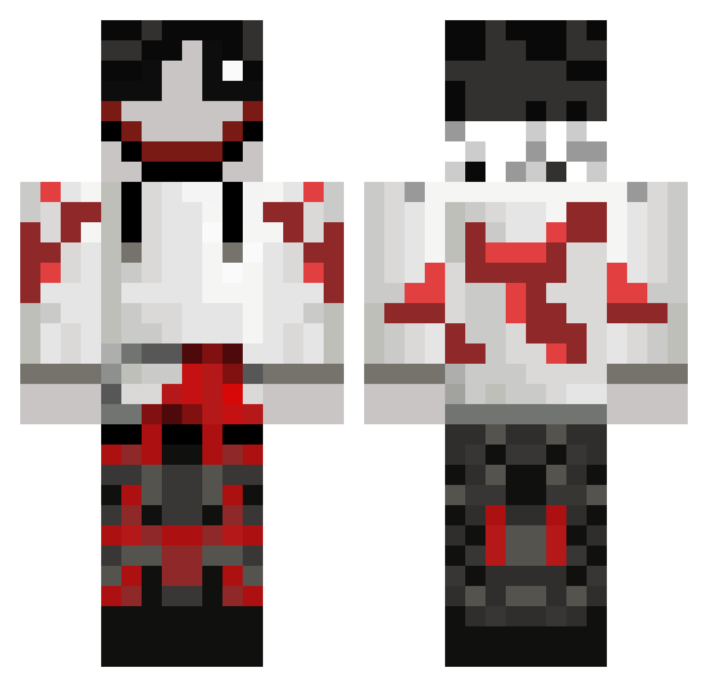 RaiwS Minecraft skin, front and back view