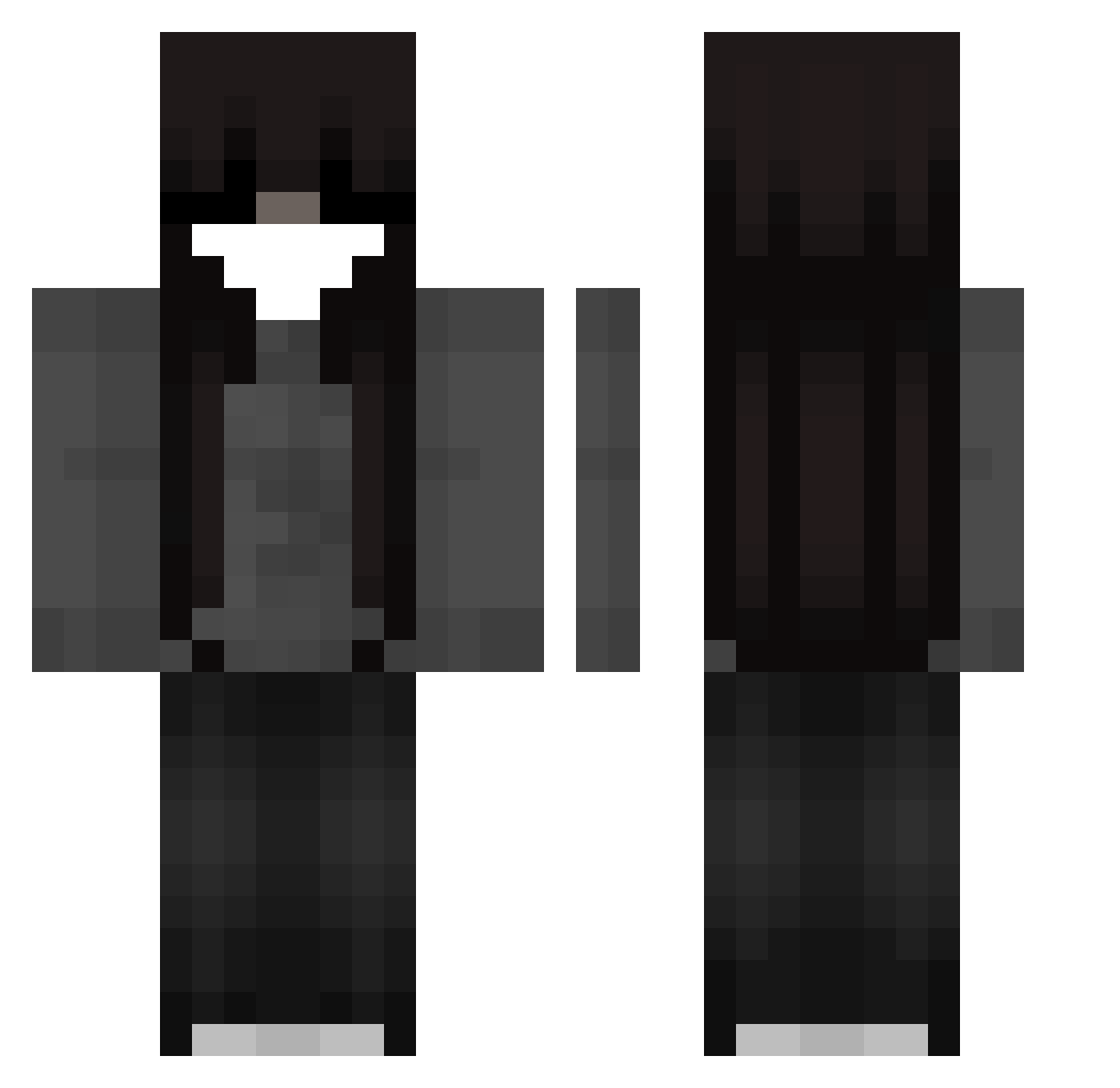 wtfmoon_ Minecraft skin, front and back view