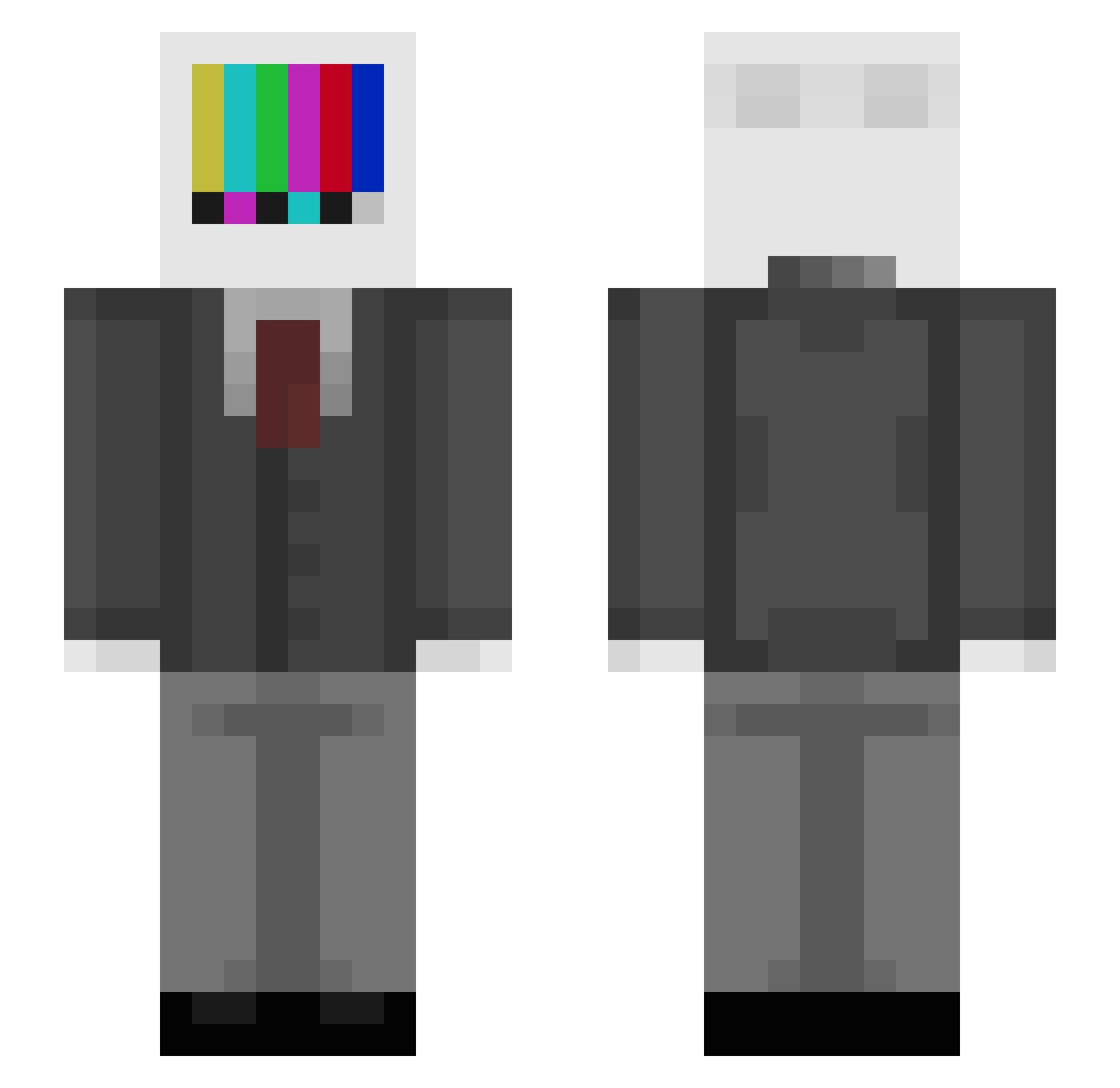 rke42 Minecraft skin, front and back view