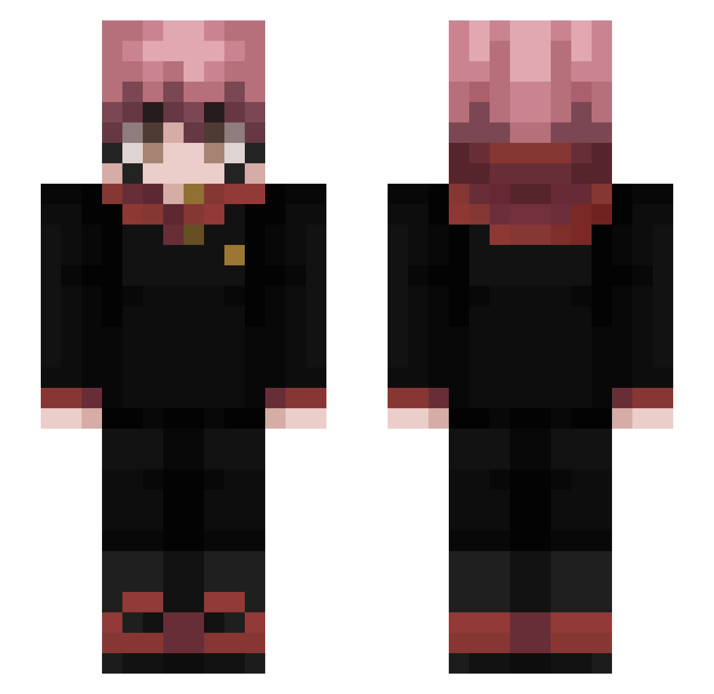 Maxyblue Minecraft skin, front and back view