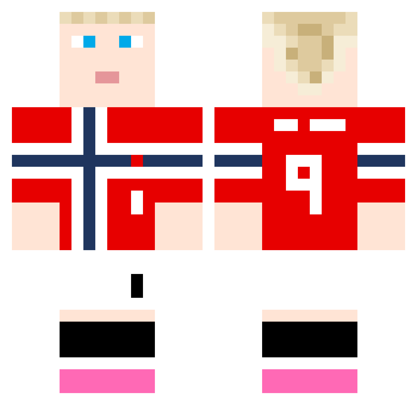 MistorMatt Minecraft skin, front and back view