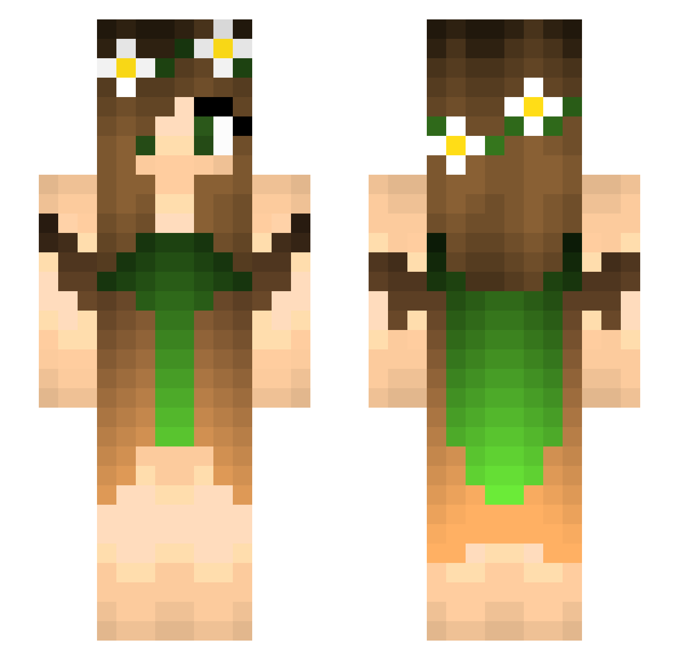 GamerRoo7 Minecraft skin, front and back view