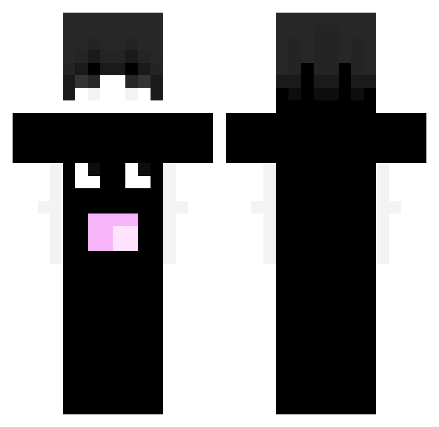 SimplyKvss Minecraft skin, front and back view
