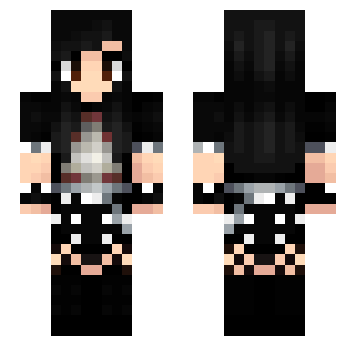 lilPINKpiggy Minecraft skin, front and back view