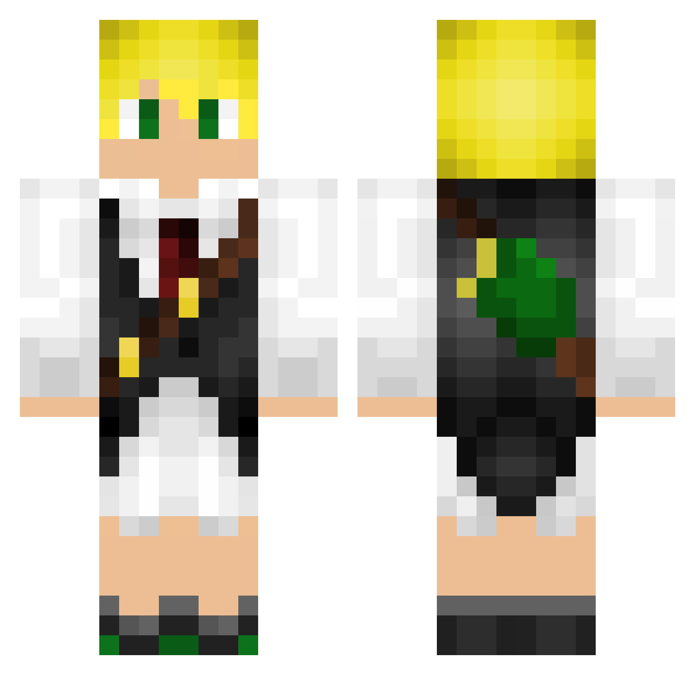 Hunter_TW Minecraft skin, front and back view