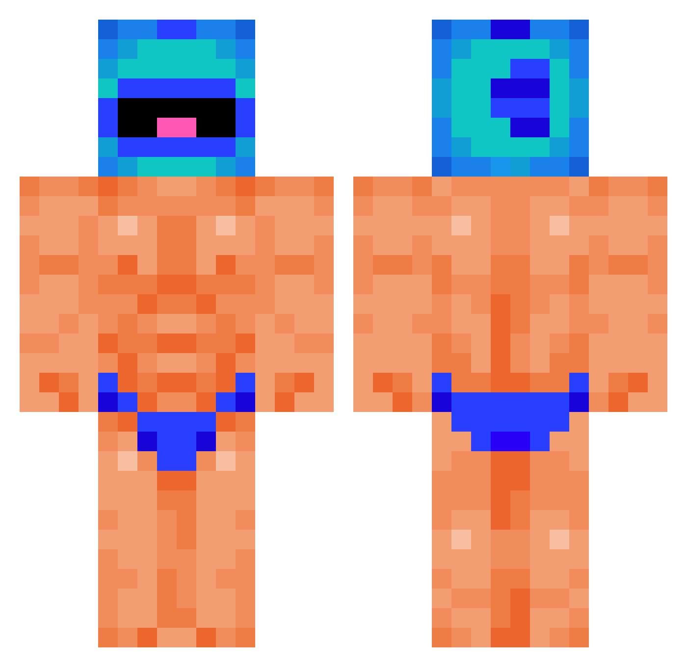 elianaha Minecraft skin, front and back view