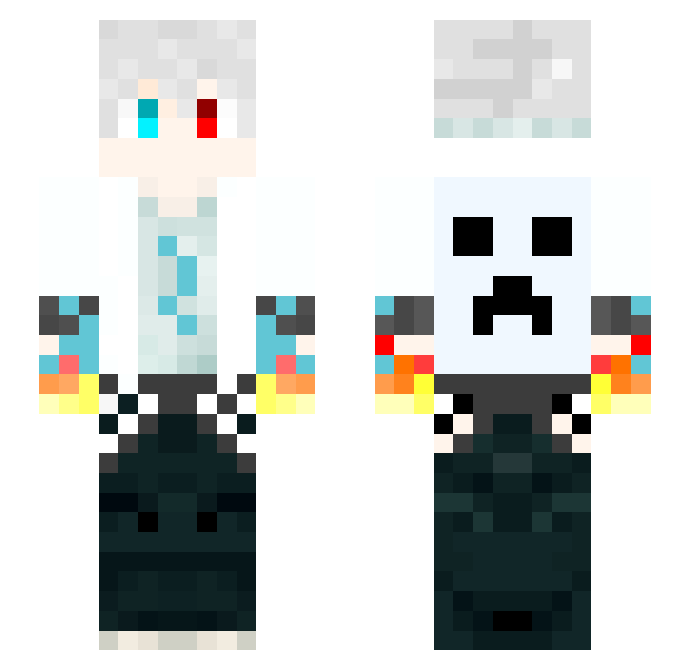 henyuwujue Minecraft skin, front and back view