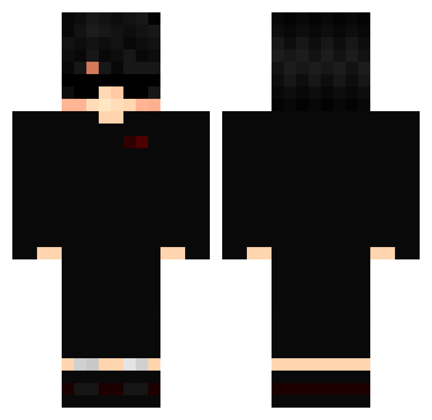 ZexkayJr Minecraft skin, front and back view