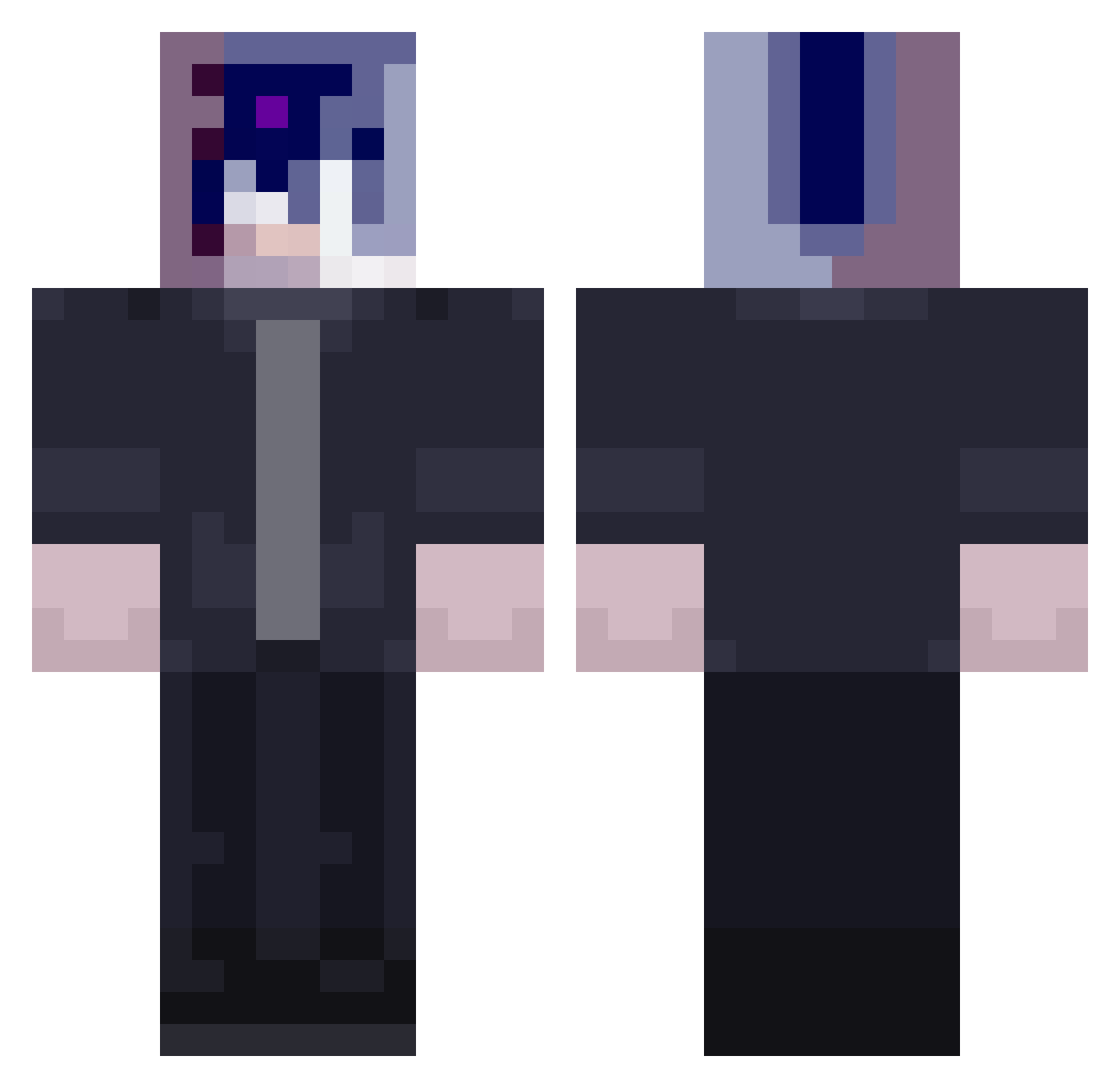 Power767 Minecraft skin, front and back view