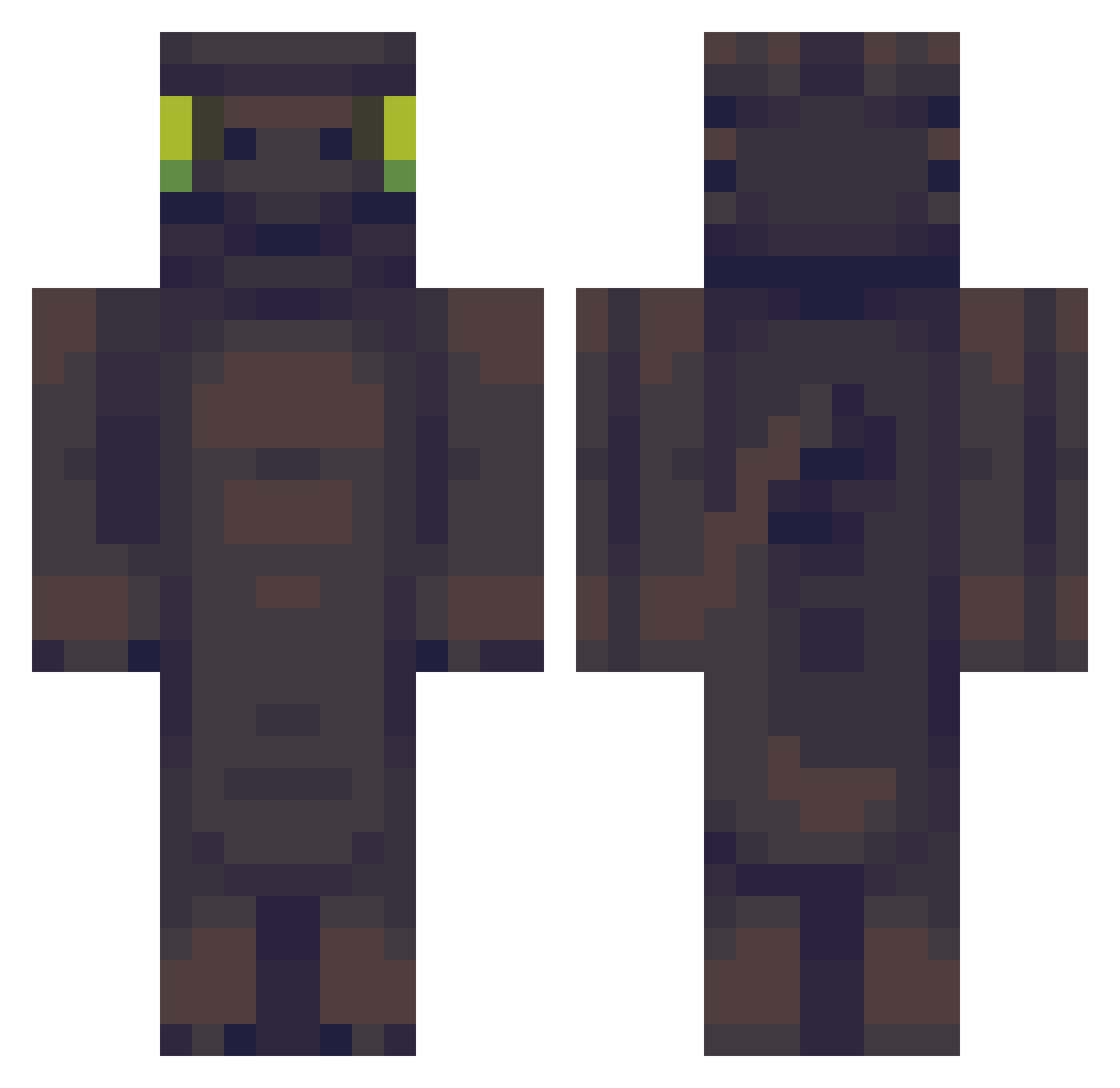 Pepp_R Minecraft skin, front and back view