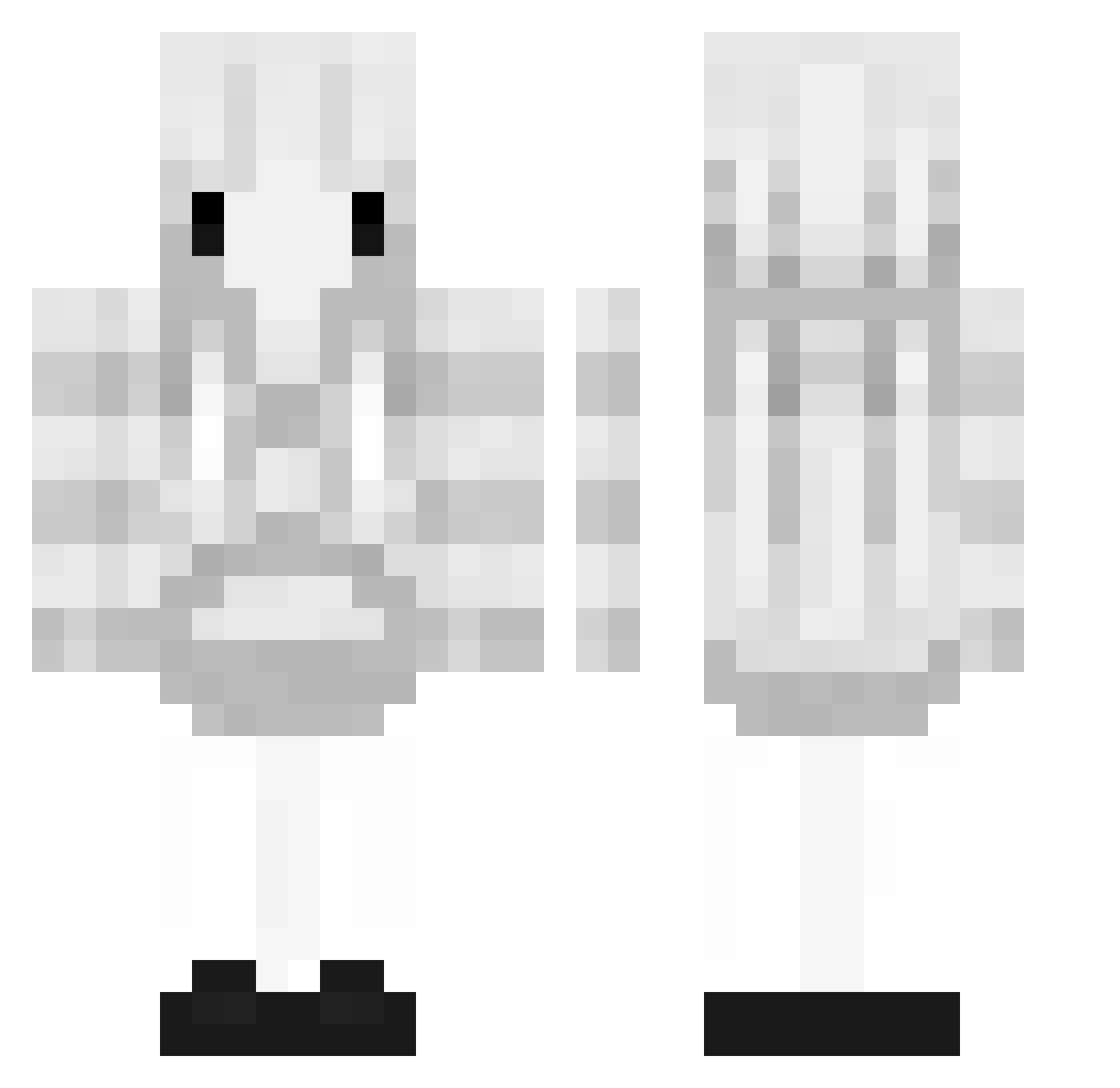 Misa_Aman3 Minecraft skin, front and back view