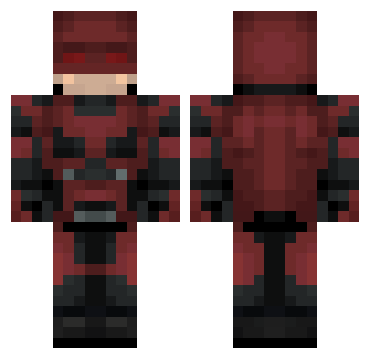 Rats___ Minecraft skin, front and back view