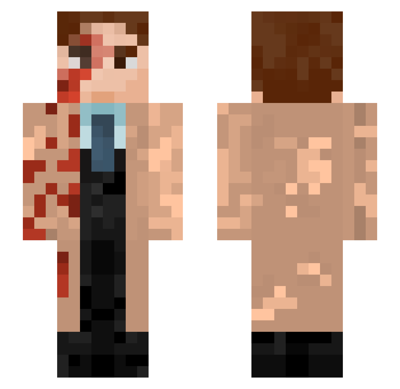 fjtwin Minecraft skin, front and back view