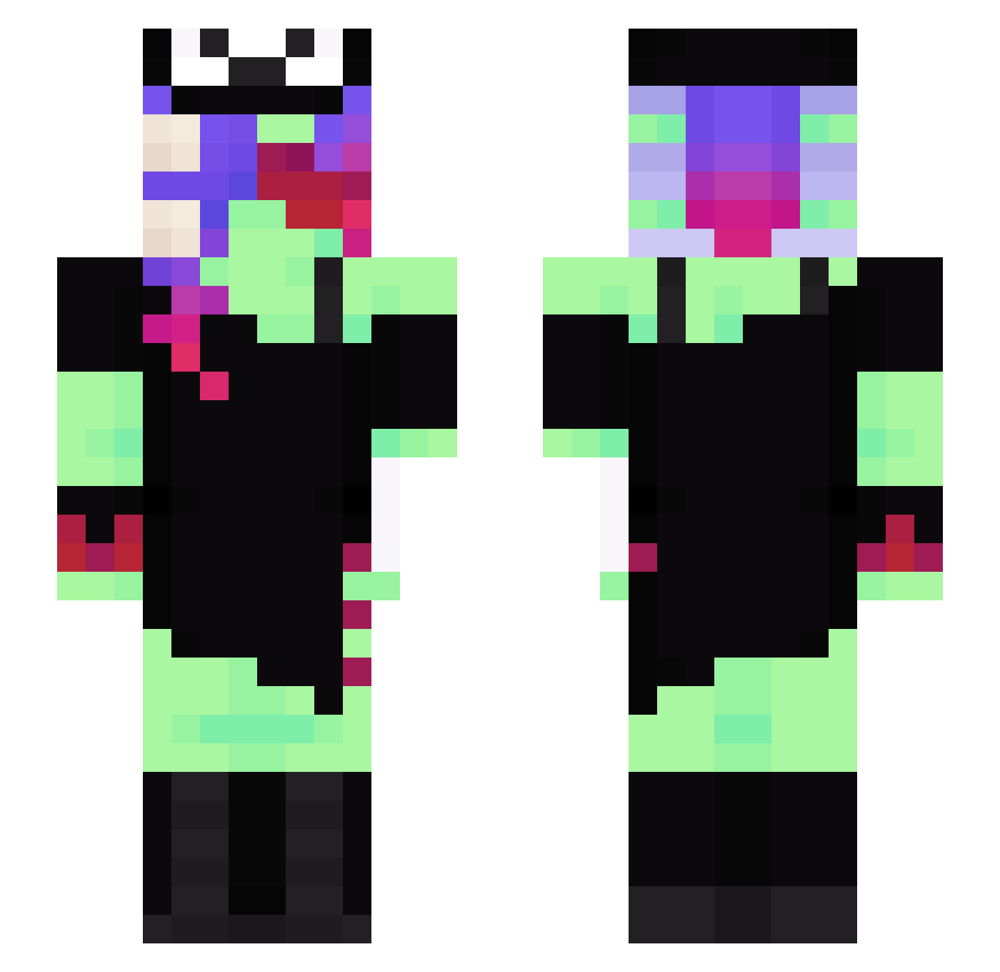 Beann_ie_ Minecraft skin, front and back view