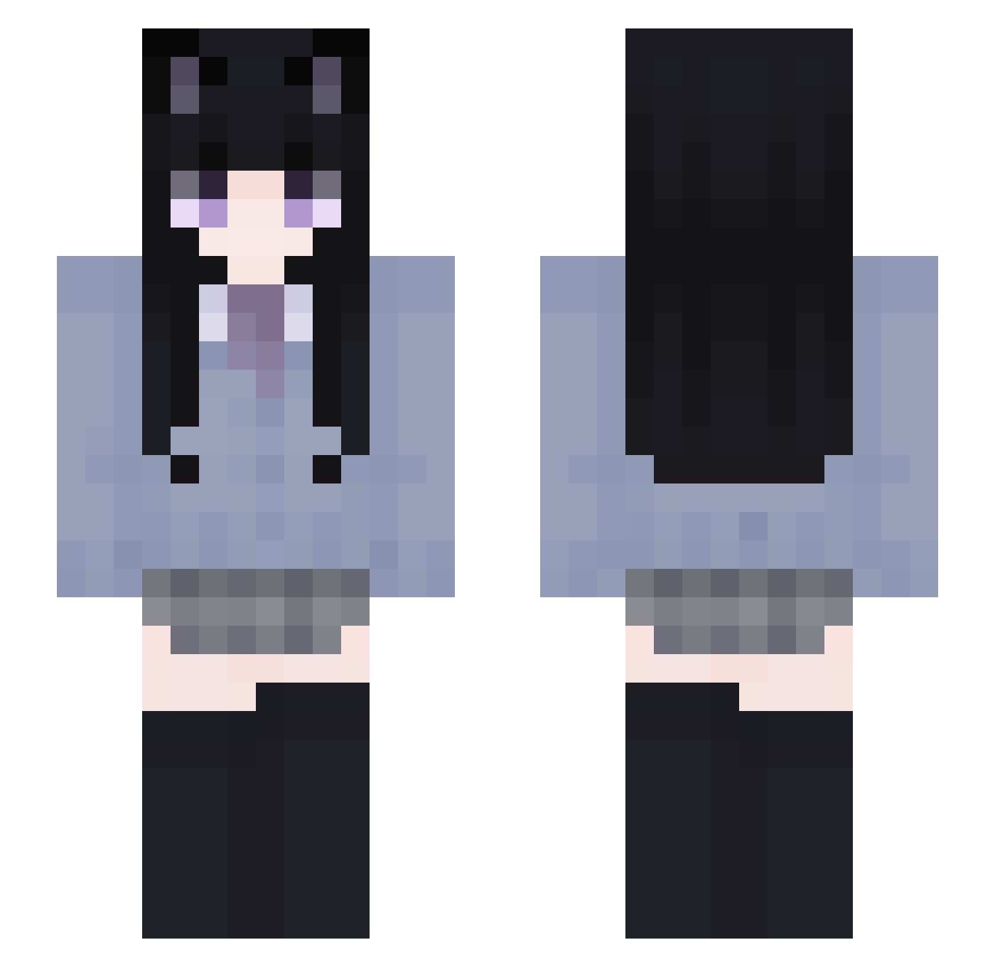 Smally5230 Minecraft skin, front and back view
