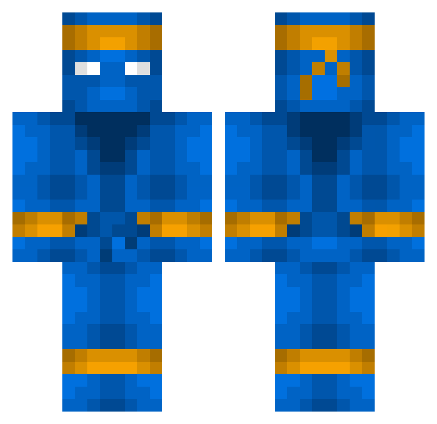 RHY5 Minecraft skin, front and back view