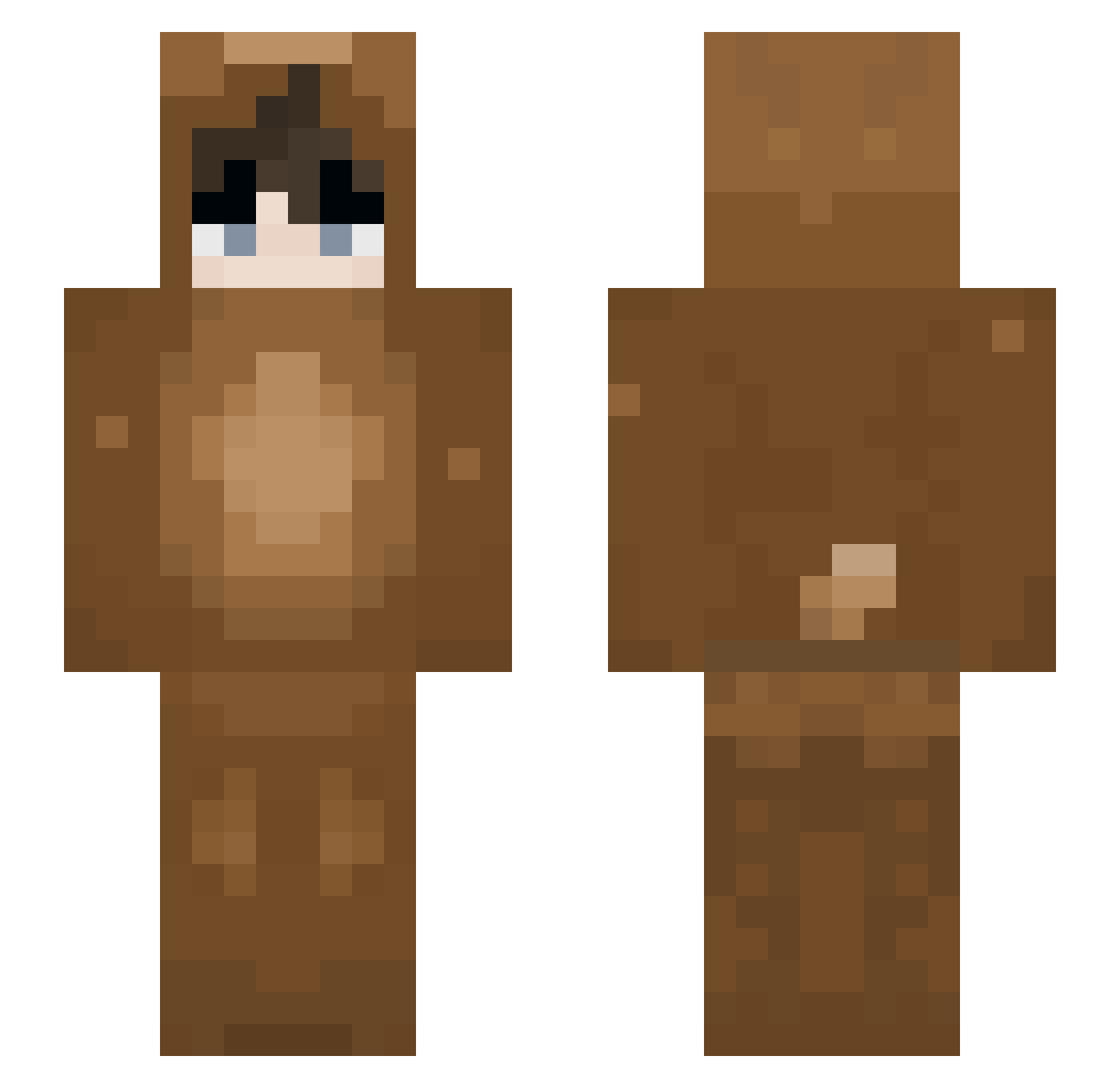 upilgoyeng Minecraft skin, front and back view